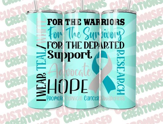 Cervical cancer survivor tumbler