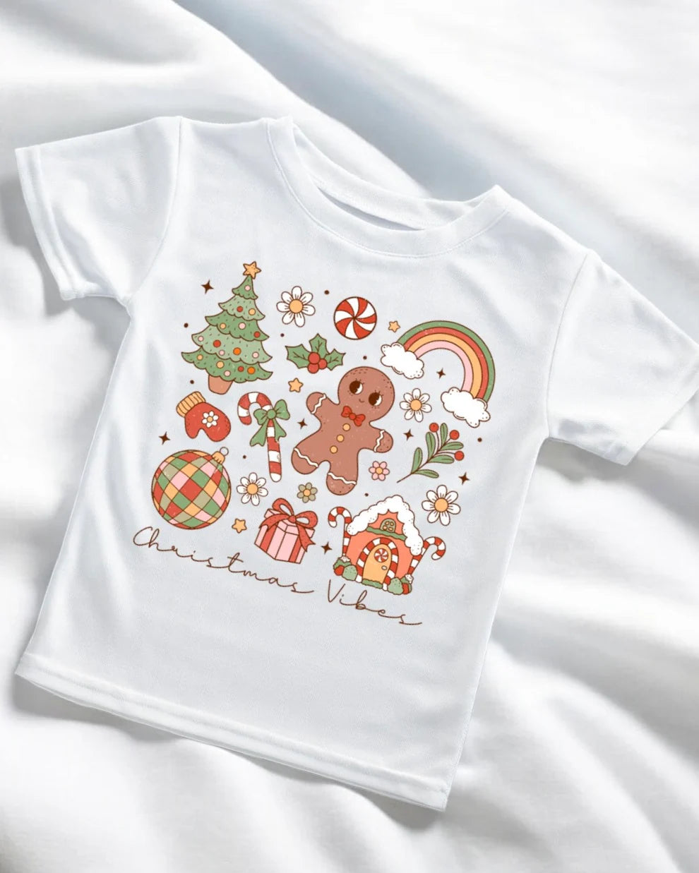 Retro Christmas vibes tshirt