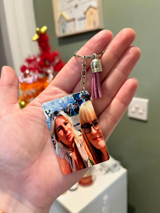 Double Sided Photo Keyring