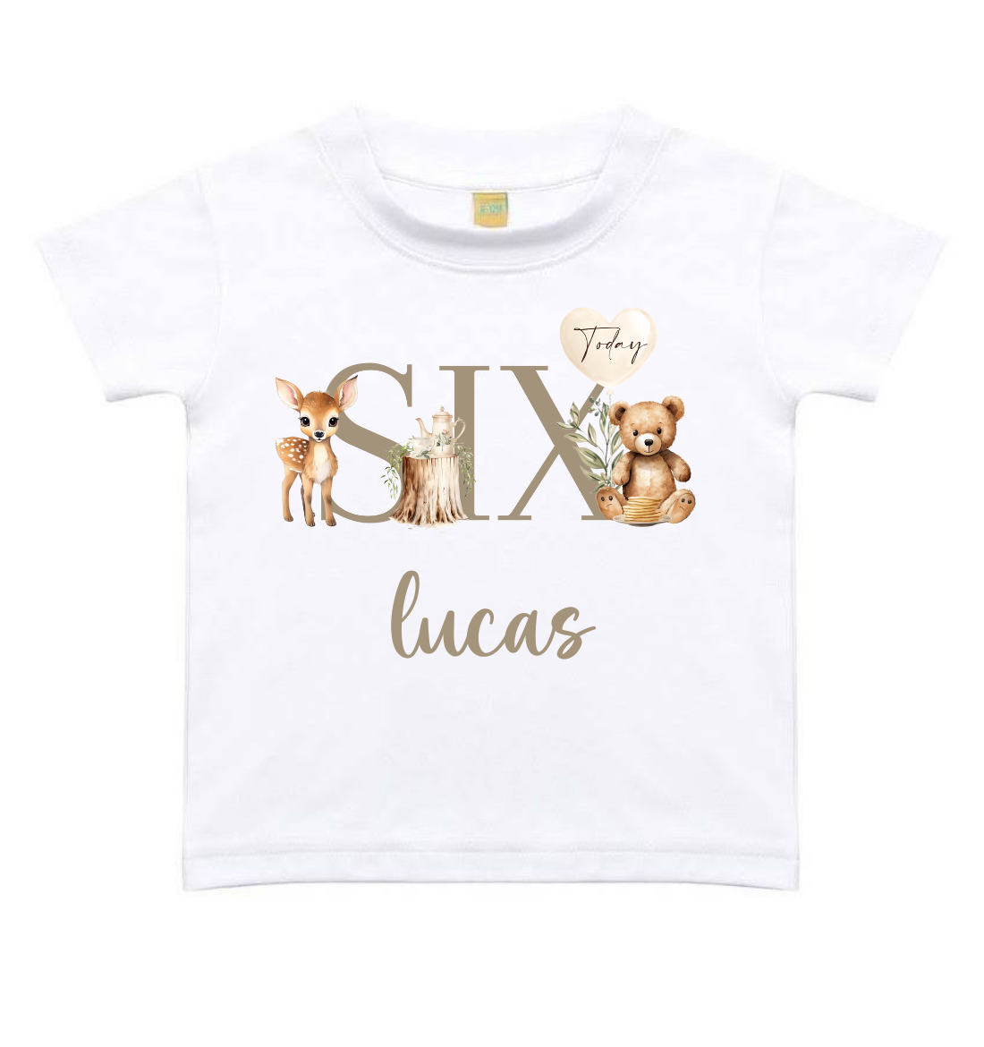 1-6 Years Woodland Birthday T-Shirt