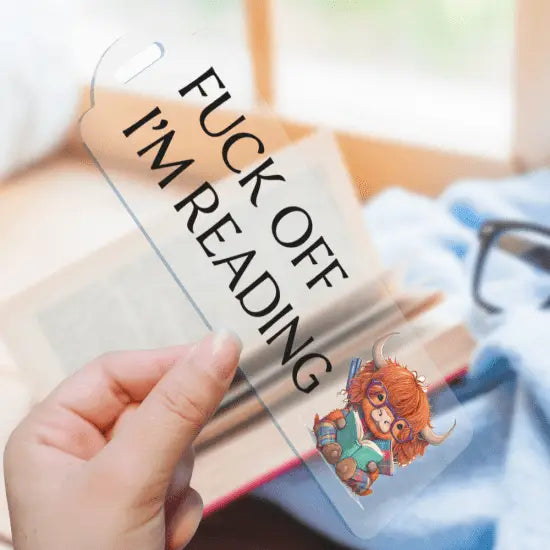 F*ck off I'm reading highland cow bookmark