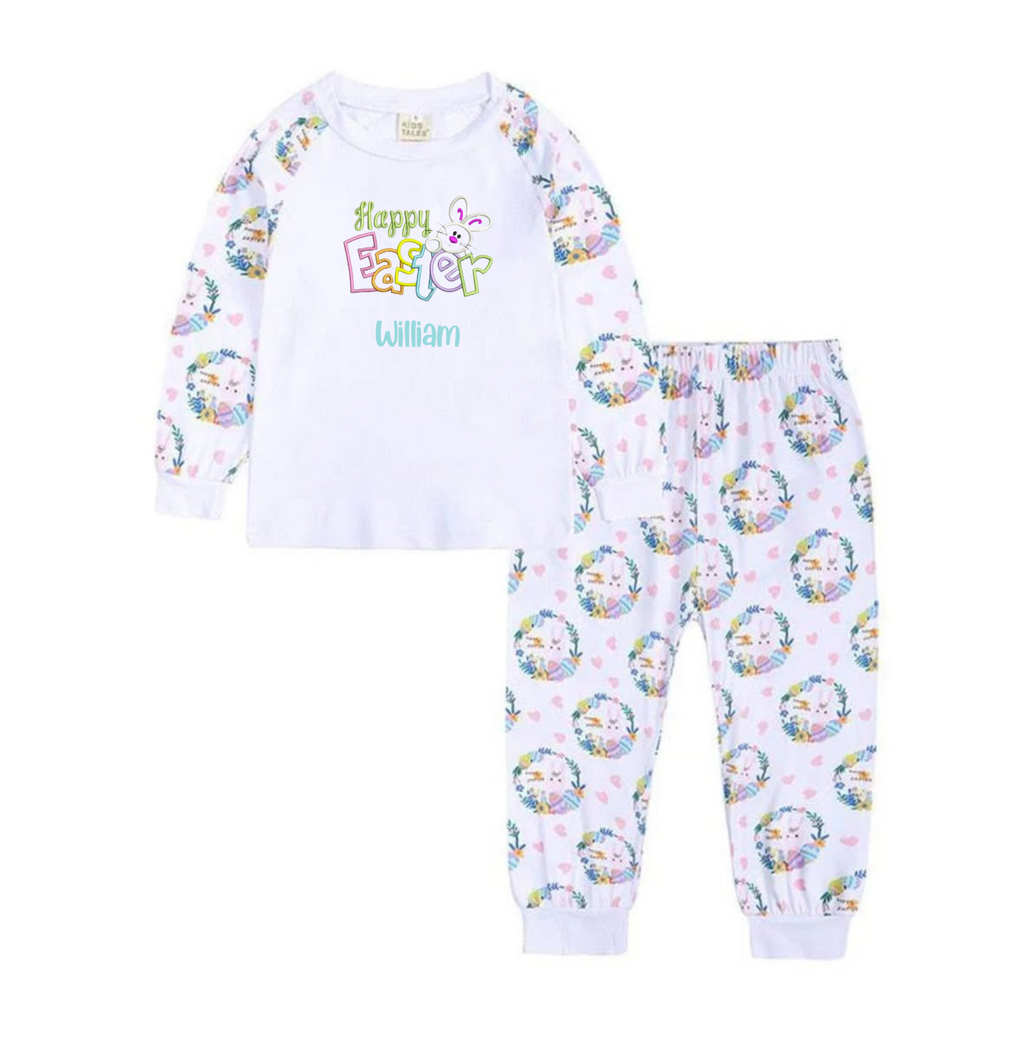 Embroidered Easter pyjamas - pastel