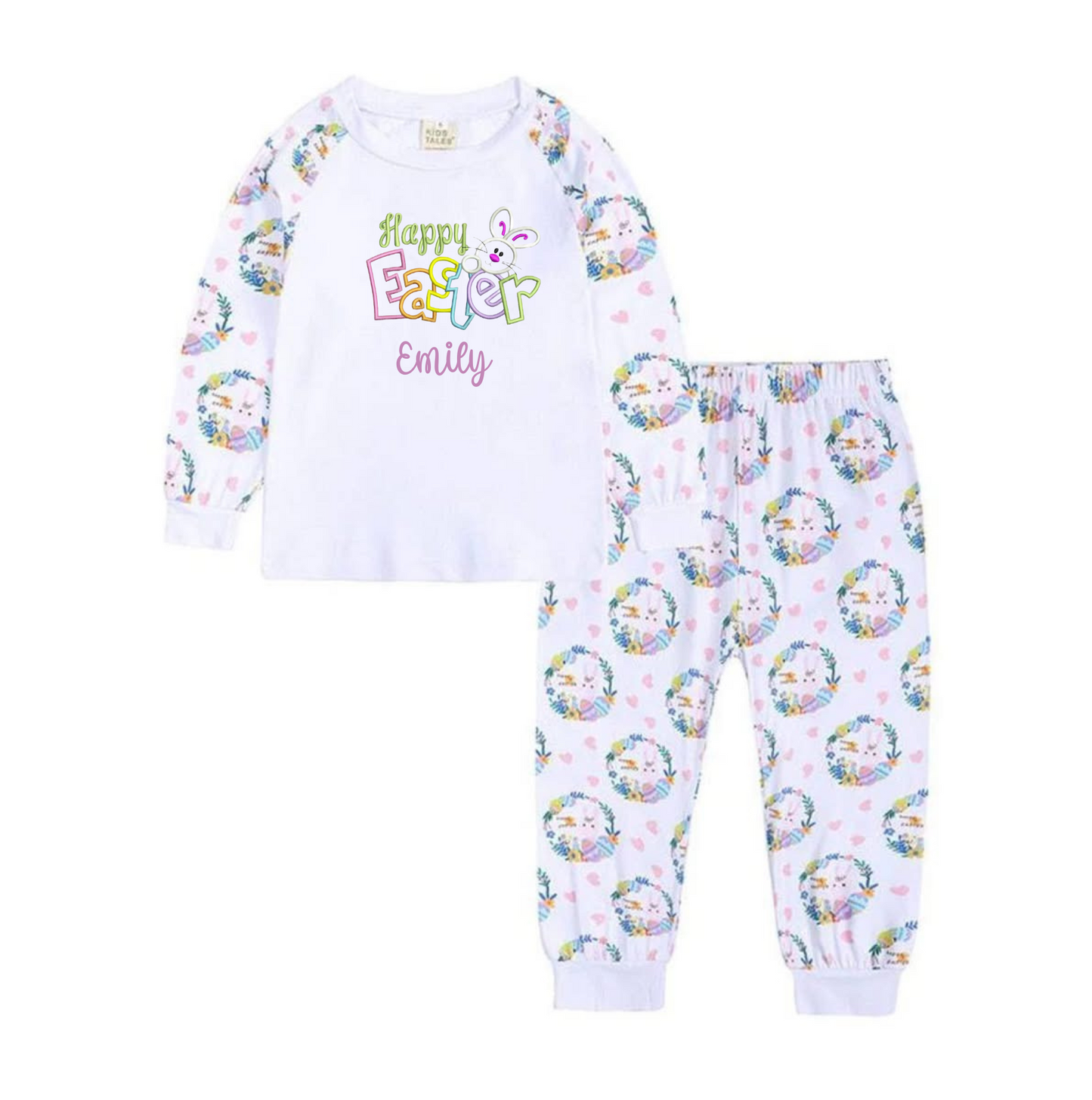 Embroidered Easter pyjamas - pastel