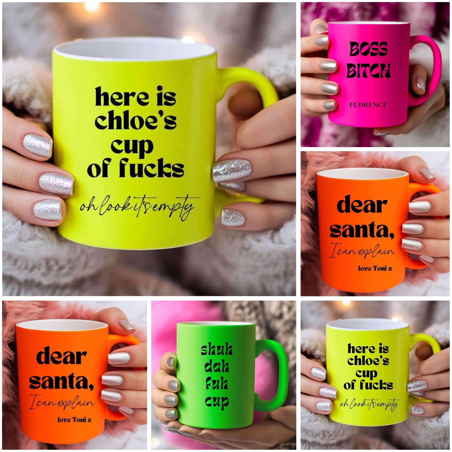 Neon quote mug