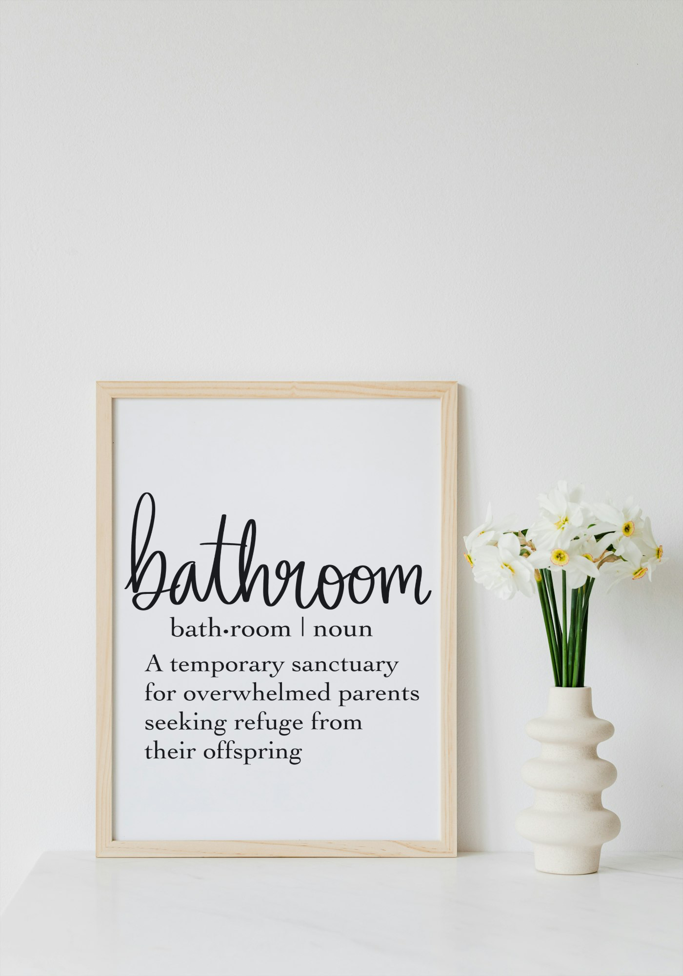 Bathroom noun print