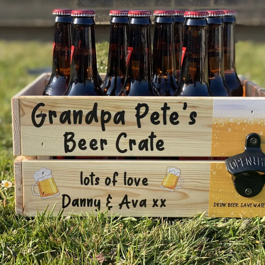 Personalised beer crate