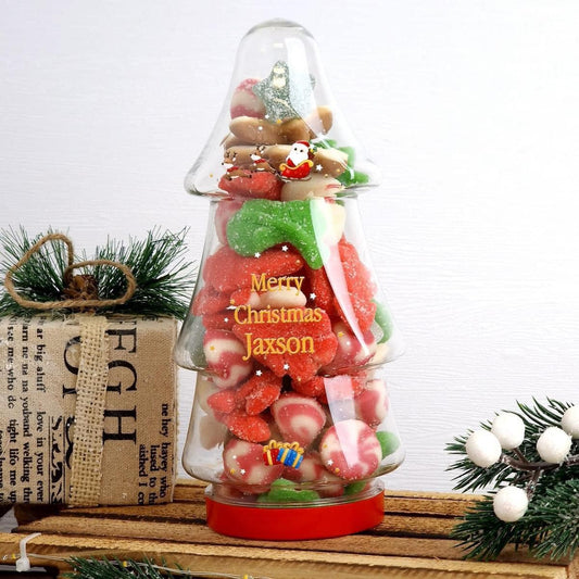 Christmas tree sweet jar