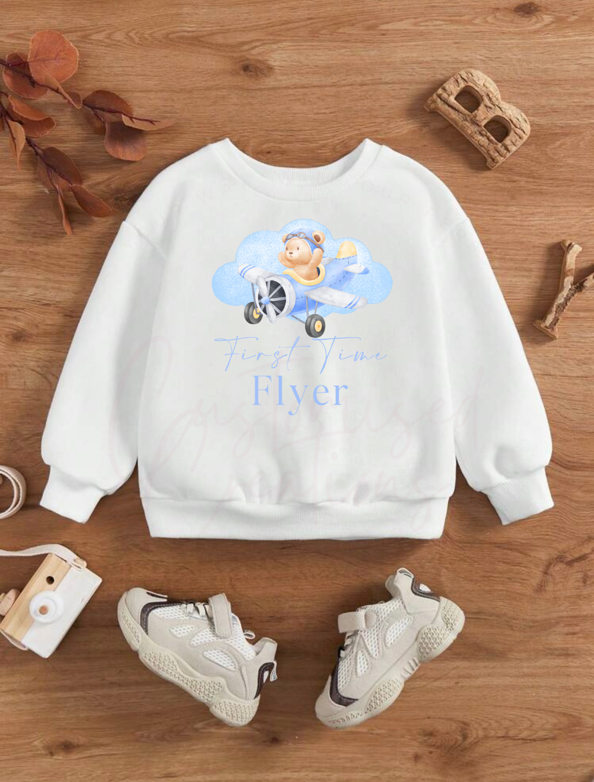 First time flyer blue  sweatshirt