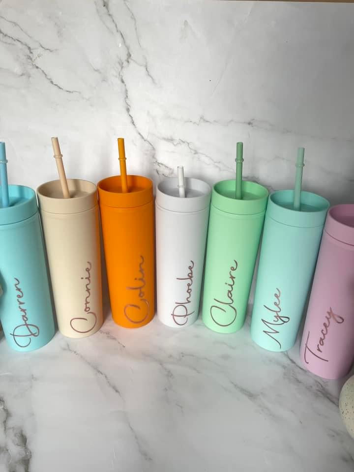 Skinny tumbler pastel