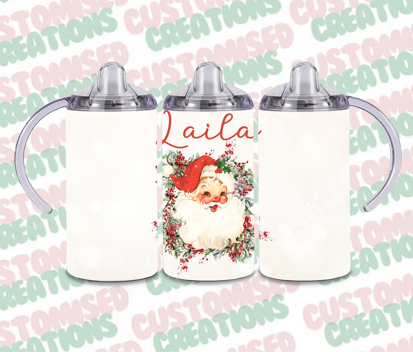 Santa Christmas sippy cup tumbler