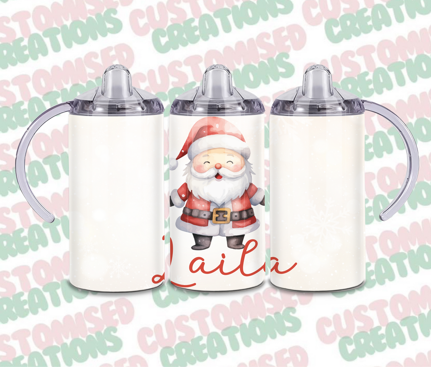 Santa Christmas sippy cup tumbler