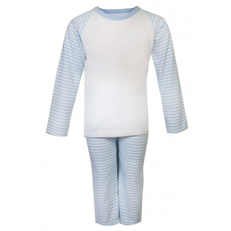 Blue and White Stripe Birthday Pyjamas Ages 1-10