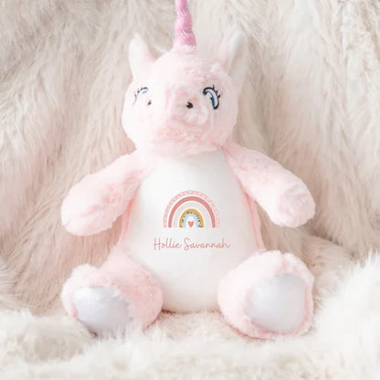 Pastel pink rainbow bear